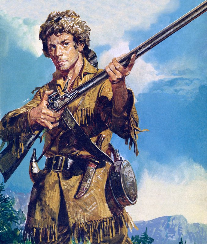 Davy Crockett | English School | Impressão de arte